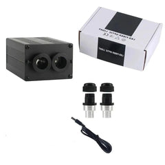 Liuhawk Double Head Fiber Optic 9.5ft Starlight Headliner Kit 600 pcs 0.75mm & 900 Pcs 0.5mm with 100 pcs 1mm Meter Shooting Star, Sound Activated Remote APP Control CAR And HOME Roof Decor