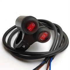 1 Pc Double Switch Combination with Handlebar Dual Button CNC Metal Motorcycle Handle Switch For Motorcycle, Scotty