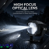1 Pc HJG King Kong 60W Dual Lens Projector Foglight with Ultra Wide Dual Intensity LED White/Yellow