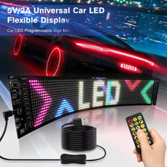 1 Pc Matrix Panel Car LED Display Flexible Screen Art Interactive Digital Frame Bluetooth APP & Remote Controlled Emoji Screen