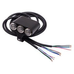 1 Pc Motorcycle 3in1 Handlebar Metal Switch Adjustable Mount Button Waterproof ON-OFF Buttons For Headlight With Blue Color Led Function
