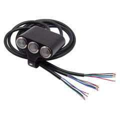 1 Pc Motorcycle 3in1 Handlebar Metal Switch Adjustable Mount Button Waterproof ON-OFF Buttons For Headlight With Different Color Led Function