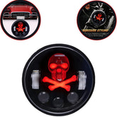 1 Pc Universal 5.75 Round Skull Headlights With RGB Function For Bikes And Cars