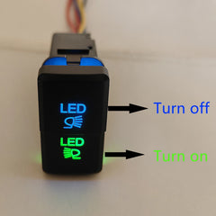 1 Pc Universal Car LED Lights Dual On/Off Switch Button