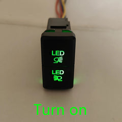 1 Pc Universal Car LED Lights Dual On/Off Switch Button
