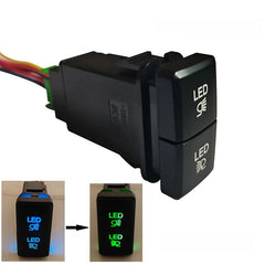 1 Pc Universal Car LED Lights Dual On/Off Switch Button