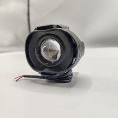 1 Pc Universal Economy Series Single Lens Round Shape Plastic Body Spotlight Headlight Lens Yellow-White Beam Fog Lights