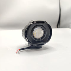 1 Pc Universal Economy Series Single Lens Round Shape Plastic Body Spotlight Headlight Lens Yellow-White Beam Fog Lights