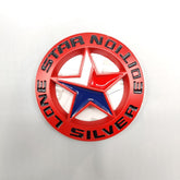 1 Pc Universal Lone Star Silver Edition Metal Logo In Premium quality