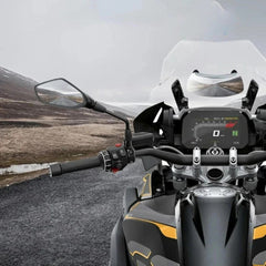 1 Pc Universal Motorcycle Rear view Mirror 12V LED Turn Signal Lights Side Mirrors With Front Arrow Led Turn Signal