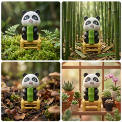 1 Pc Universal Panda Resin Character Decoration Accessories For Car