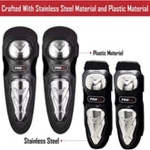 1 Pc Universal Stainless Steel Knee And Elbow Pads For Bike Safety Equipment