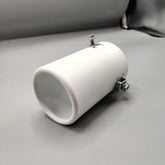 1 Pc Universal White Coated Car Exhaust Tip In Premium Quality (Medium)
