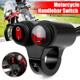 1 Pc Double Switch Combination with Handlebar Dual Button CNC Metal Motorcycle Handle Switch For Motorcycle, Scotty