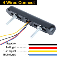 2 Pcs LED Tail Light DRL Running Light Rear Brake Lamp Turn Signal Lamp