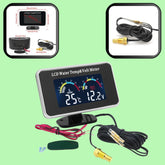 1 Pc M10 Universal 2 in 1 Water Temperature And Voltmeter Gauge with Digital LCD Display