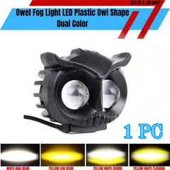 1 Pc Motodafish Economy Series 2 SMD Owl Shape Black Plastic Body Spotlight Headlight Lens Yellow-White Beam Fog Lights