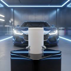 1 Pc Universal White Coated Car Exhaust Tip In Premium Quality (Medium)