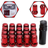 20 Pc Set Universal Spline 1.5 Lug Nut For Cars In Premium Quality (Red)