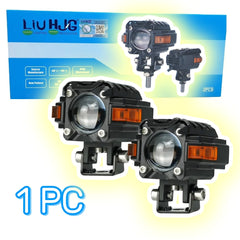 1 Pc HJG Hazard Series Fog Light Single Lens 40W Orange Hazard DRL Fog light Ultra Wide Dual Colour Fog Light