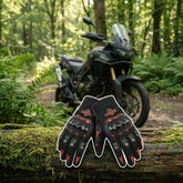 Summer Gloves BSDDP Motorbike Gloves Touch Screen Function Full Finger Gloves (Red)