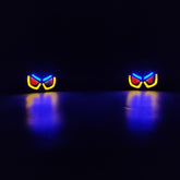 2 Pcs Set Motorbike Devil Eye Style LED Turn Signal Indicators (Red/Yellow)