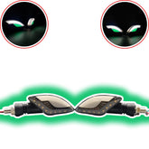 2 Pcs Set Motorbike Lava Eye Style LED Turn Signal Indicators (White/Yellow)