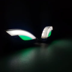 2 Pcs Set Motorbike Lava Eye Style LED Turn Signal Indicators (White/Yellow)