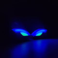 2 Pcs Set Motorbike Lava Eye Style LED Turn Signal Indicators (Blue/Yellow)