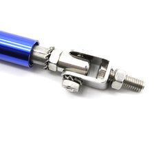 2 Pcs Set Universal Adjustable Blue Bumper Splitter Lip Spoiler Support Canard Rod For Cars (Large)