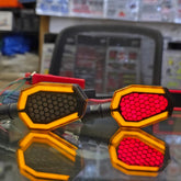 2 Pcs Set Universal Bike indicators Mesh Style With DRL in Premium Quality