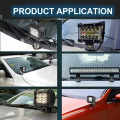 2 Pcs Set Universal Car Light Bar Bonnet Bracket Stainless Steel Mounting Bracket Holder Stand Adjustable