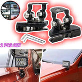 2 Pcs Set Universal Car Light Bar Bonnet Bracket Stainless Steel Mounting Bracket Holder Stand Adjustable