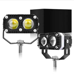 2 Pcs Set Universal 2 SMD Economy Series Fog Light Dual Color With Devil Eye Function in Metal Body