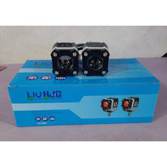 2 Pcs Set Universal HJG Single SMD Economy Series Fog Light Dual Color With Devil Eye Function in Metal Body