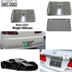 2 Pcs Set Universal Stainless Steel Metal Number Plate (Medium)