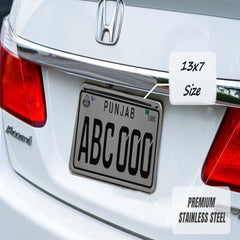 2 Pcs Set Universal Stainless Steel Metal Number Plate (Medium)