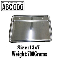 2 Pcs Set Universal Stainless Steel Metal Number Plate (Medium)