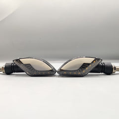 2 Pcs Set Motorbike Lava Eye Style LED Turn Signal Indicators (Red/Yellow)