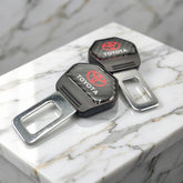 2 Pcs Set Universal Car Toyota Custom Seat Belt Warning Canceler Clips in Carbon Fiber