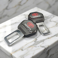 2 Pcs Set Universal Car Toyota Custom Seat Belt Warning Canceler Clips in Carbon Fiber