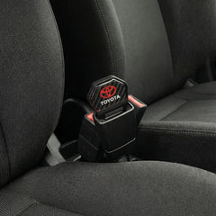 2 Pcs Set Universal Car Toyota Custom Seat Belt Warning Canceler Clips in Carbon Fiber
