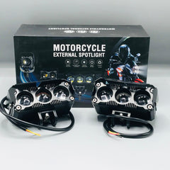 3 SMD Spotlight Headlight 9D 60 Watt Lens Yellow - White Beam Fog Lights 2 Pcs Set