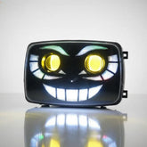 Bike Headlight Led Panel Joker Devil Smile Style With RGB Function For CG 125/CD 70
