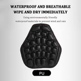 3D Air Cushion Motorcycle Seat Pad Press to Inflate Waterproof Airbag Cushion Pad Black