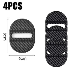 4 Pcs Set Black Car Door Lock Protection Cover Anti Rust (Black)