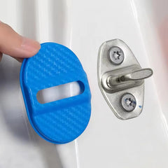 4 Pcs Set Blue Car Door Lock Protection Cover Anti Rust (Blue)