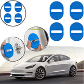 4 Pcs Set Blue Car Door Lock Protection Cover Anti Rust (Blue)