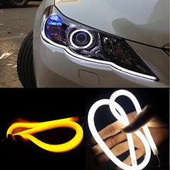 Premium Quality Flexible Soft Silicon 60 Cm Headlight DRL Water Proof With Running Indicator 2 pcs