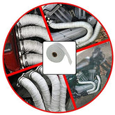 Universal Exhaust Heat Wrap Turbo Pipe Heat insulation Wrap 1 Pc (White)